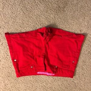 Red shorts
